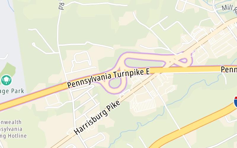 Static map of Pennsylvania Turnpike at I–81 / US 11 / Harrisburg Pike