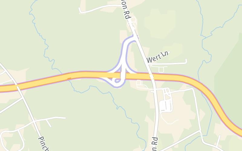 Static map of Pennsylvania Turnpike at PA 72