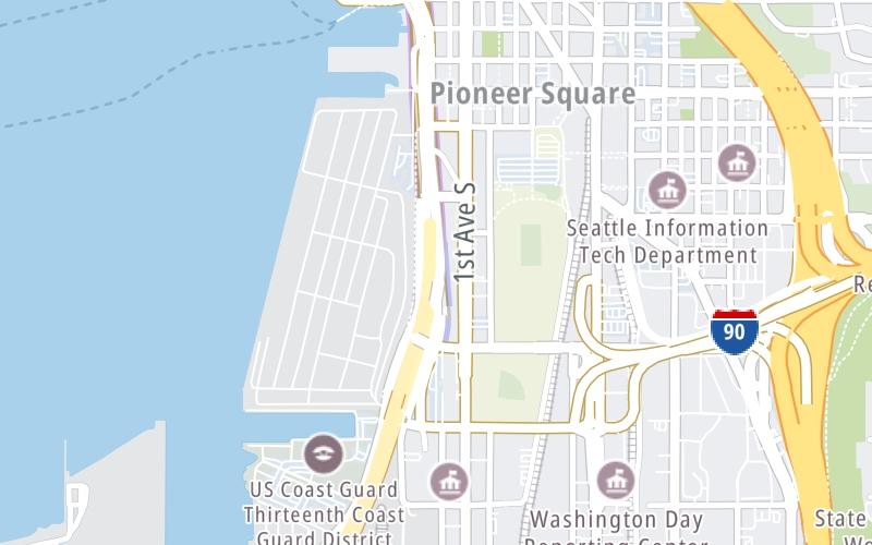 Static map of Sr 99 Tunnel at South Portal / Alaskan Wy / S Royal Brougham Wy