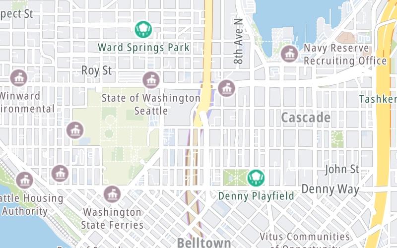 Static map of Sr 99 Tunnel at North Portal / Dexter Ave / 6th Ave N / Mercer St