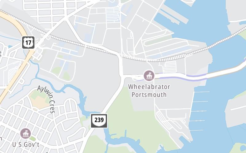 Static map of South Norfolk Jordan Bridge at Victory Boulevard / VA 337