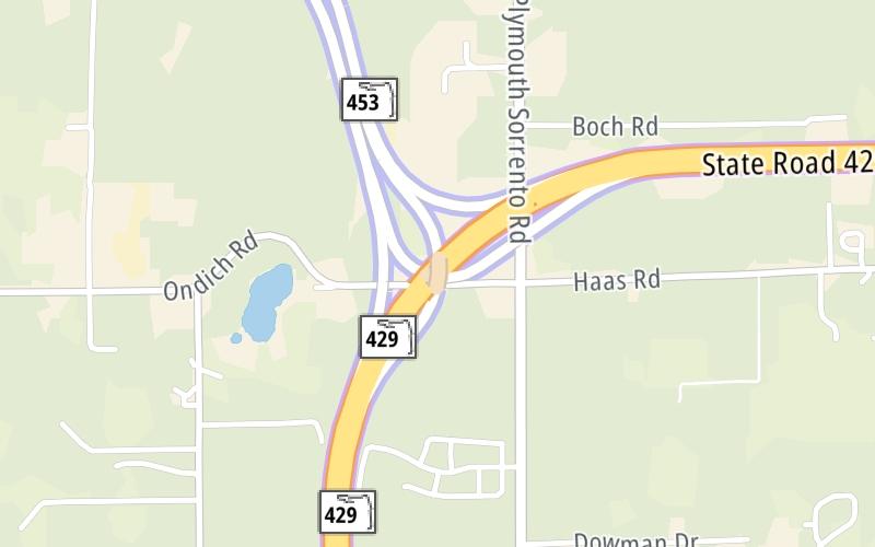 Static map of Western Beltway at SR 453