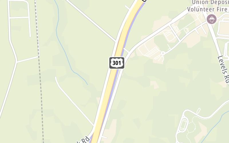 Static map of Us 301 at US 301 Mainline AET Toll Gantry