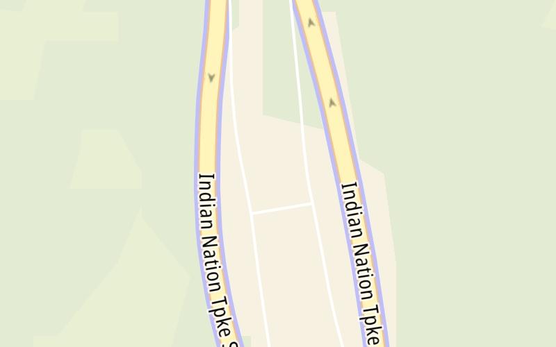 Static map of Indian Nation Turnpike at McAlester Concession Plaza