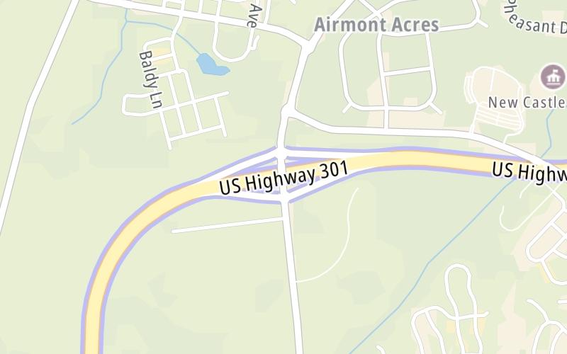 Static map of Us 301 at Jamison Corner Road