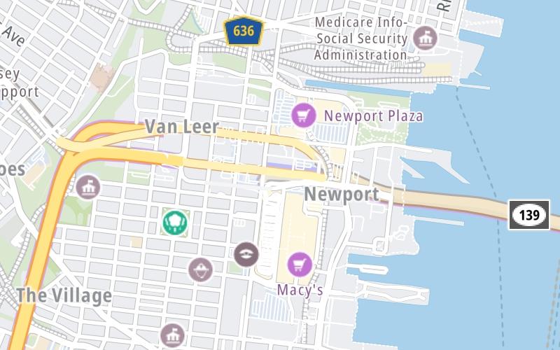 Static map of Holland Tunnel at Holland Tunnel Toll Plaza