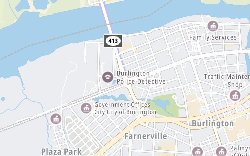 Static map of Burlington Bristol Bridge at Reed Street / Broad Street