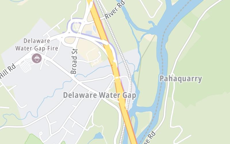 Static map of Delaware Water Gap Toll Bridge at Foxtown Hill Road