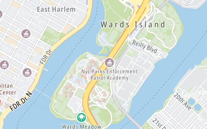 Static map of Robert F Kennedy Bridge at Randalls Island Park