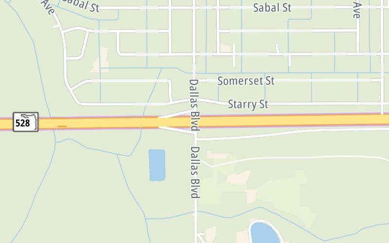 Static map of Beachline Expressway at Dallas Boulevard