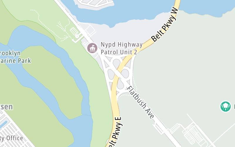 Static map of Marine Parkway Bridge at Belt Pkwy / Shore Pkwy