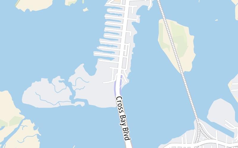 Static map of Cross Bay Veterans Memorial Bridge at Van Brunt Rd / W 22nd Rd