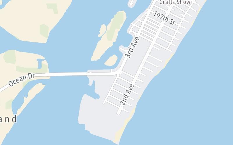 Static map of Grassy Sound Bridge at Stone Harbor / 3rd Avenue