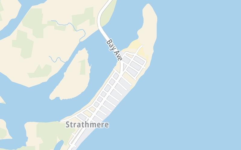 Static map of Corsons Inlet Bridge at Strathmere / Willard Ave / Commonwealth Ave