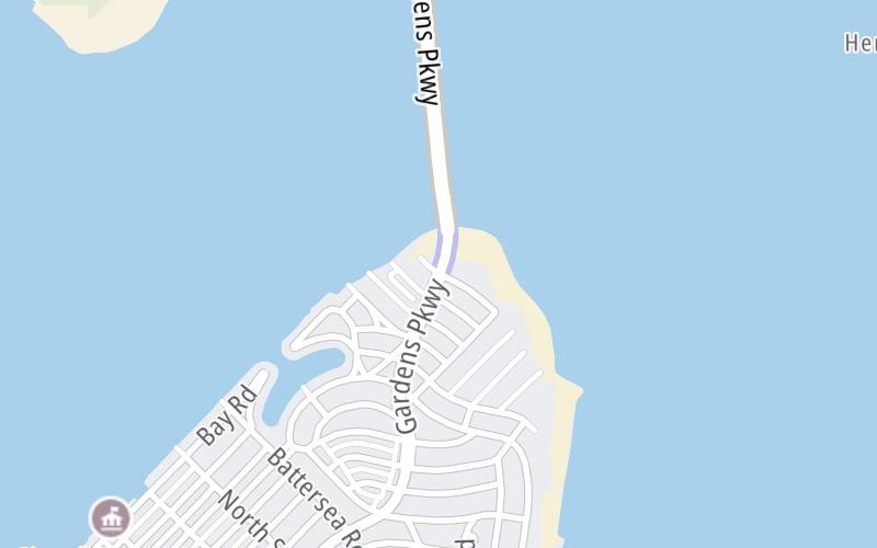 Static map of Ocean City Longport Bridge at Ocean City / Newcastle Road