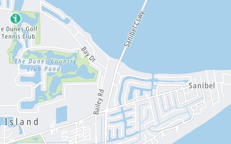 Static map of Sanibel Causeway at Sanibel / Sanibel Island