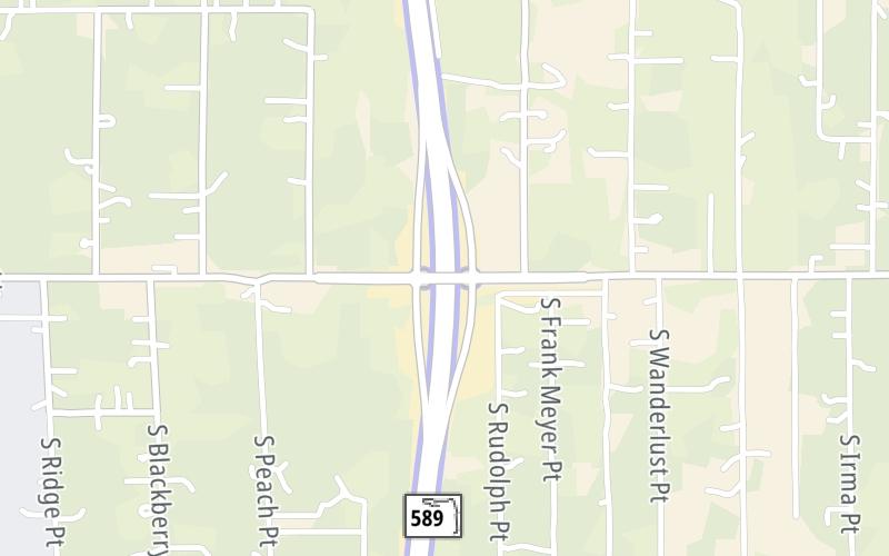 Static map of Suncoast Parkway at W Cardinal Street / CR 482