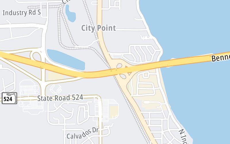 Static map of Beachline Expressway at Cocoa Blvd / US 1 / SR A1A