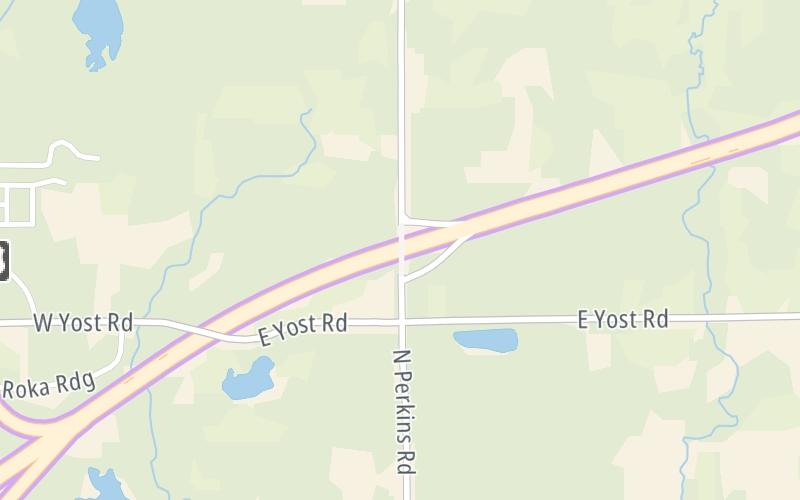 Static map of Cimarron Turnpike at N Perkins Rd