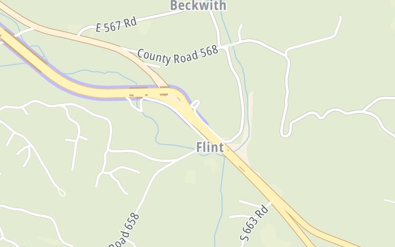 Static map of Cherokee Turnpike at US 59