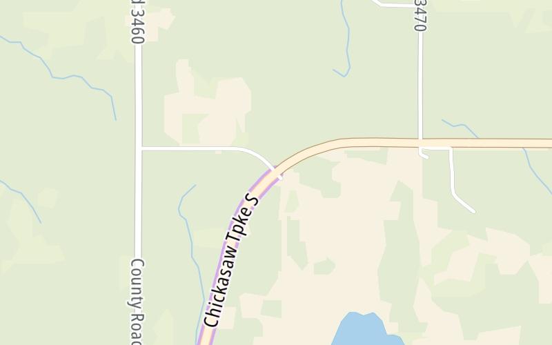 Static map of Chickasaw Turnpike at E 1630 Rd