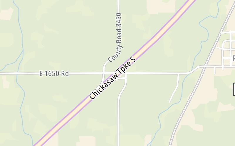 Static map of Chickasaw Turnpike at E 1650 Rd / Pontotoc Ave