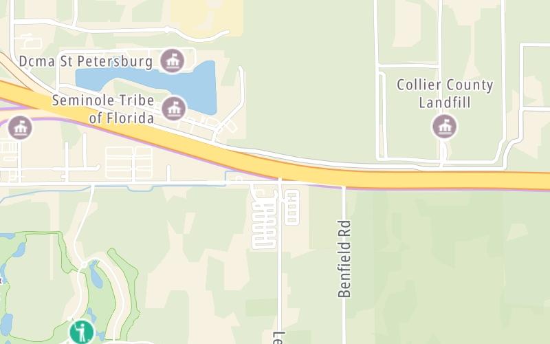 Static map of Alligator Alley at Edward J Beck Toll Plaza