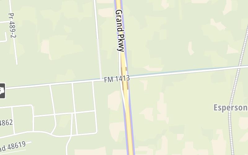 Static map of Grand Parkway at FM 1413