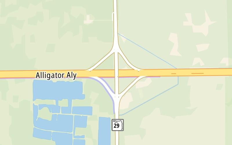 Static map of Alligator Alley at SR 29