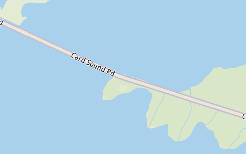 Static map of Card Sound Road at Card Sound Bridge South