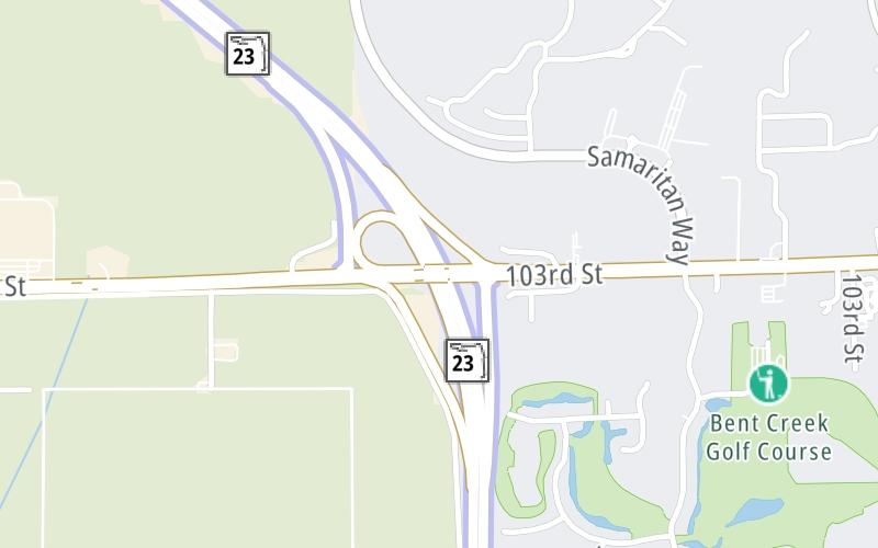 Static map of First Coast Expressway at 103rd Street / SR 134