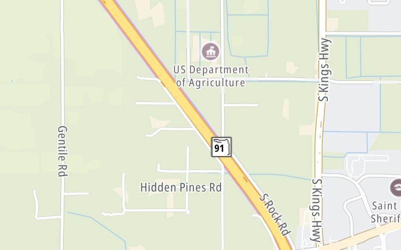 Static map of Floridas Turnpike at Fort Pierce Plaza