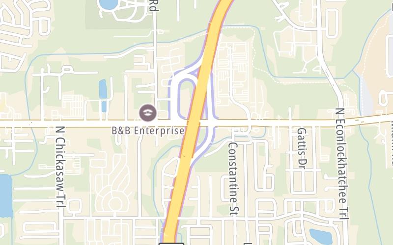 Static map of Central Florida Greeneway at SR 50 / East Colonial Drive