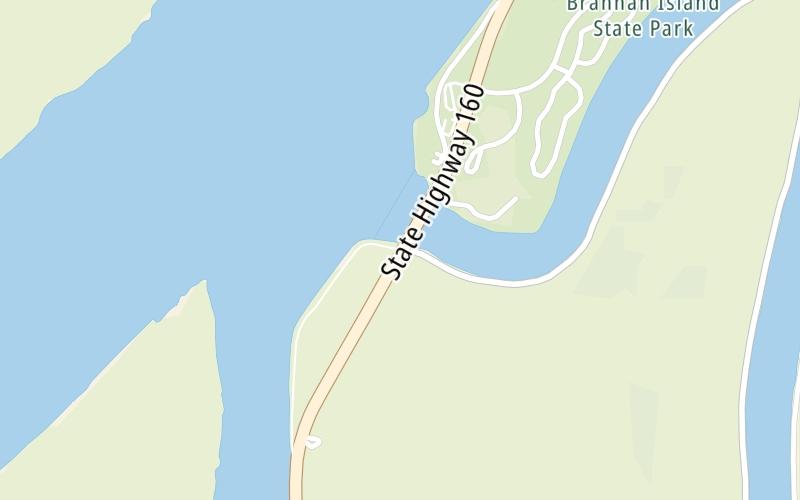 Static map of Antioch Bridge at Three Mile Slough Bridge / East Levee Rd