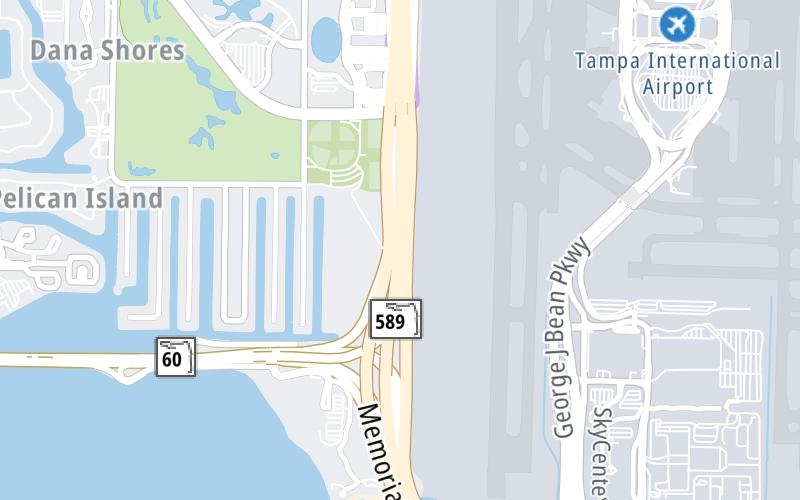 Static map of Suncoast Parkway at Independence Parkway