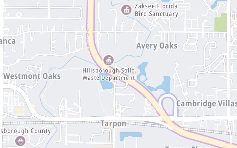 Static map of Suncoast Parkway at Wilsky Blvd / to Linebaugh Avenue