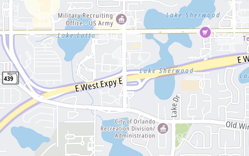 Static map of East West Expressway at Good Homes Road