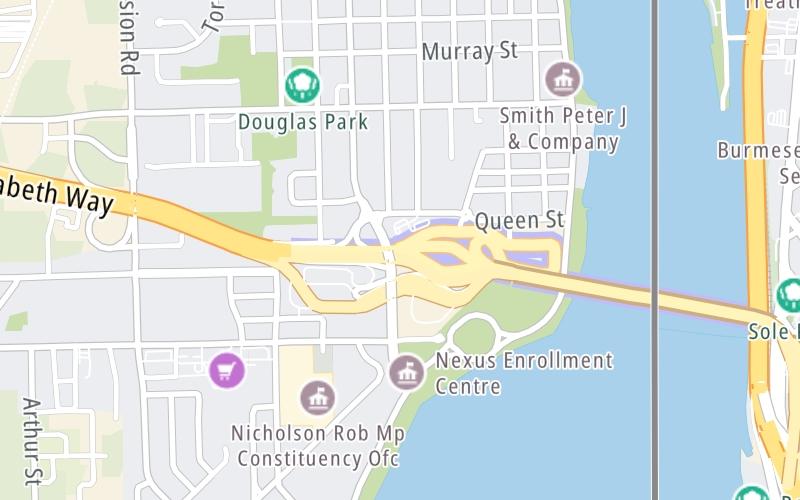 Static map of Peace Bridge at Peace Bridge Tolls