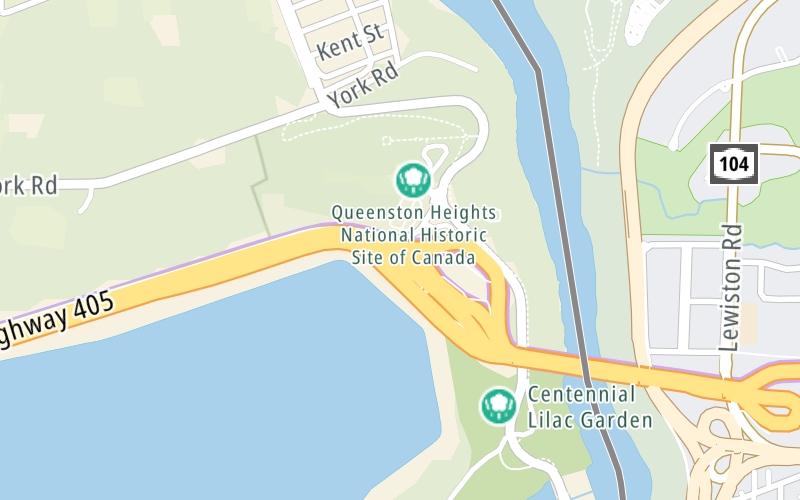 Static map of Lewiston Queenston Bridge at Lewiston-Queenston Tolls