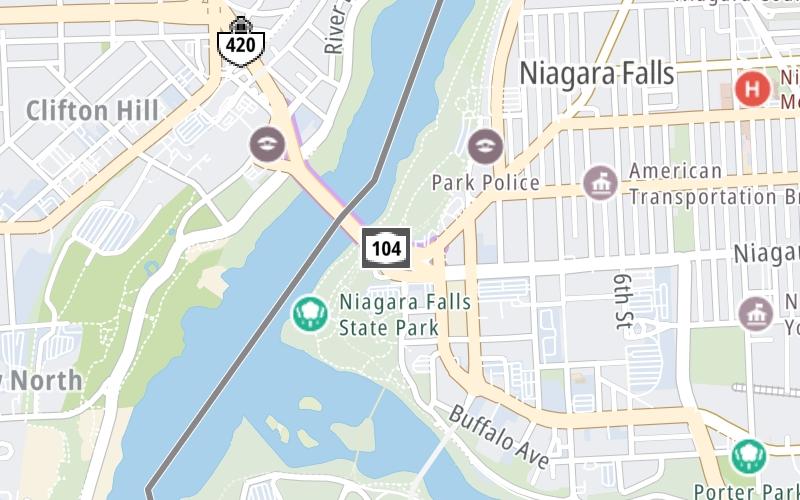 Static map of Rainbow Bridge at Rainbow Bridge Tolls