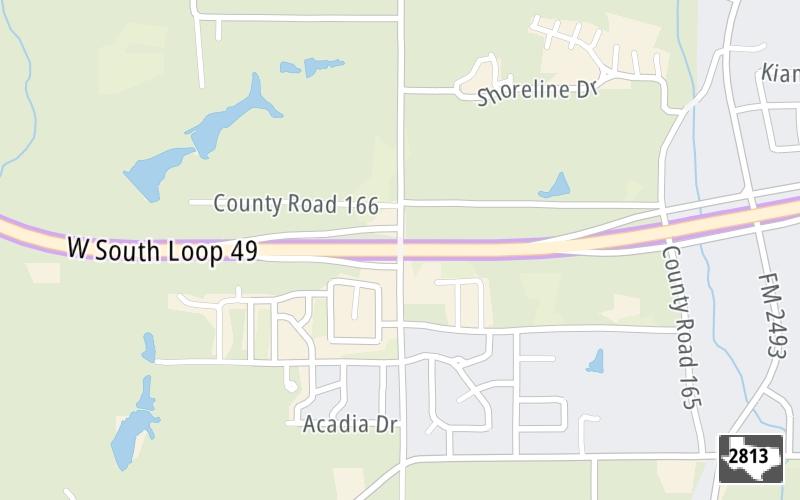 Static map of Toll 49 at CR 178 / Jonestown road