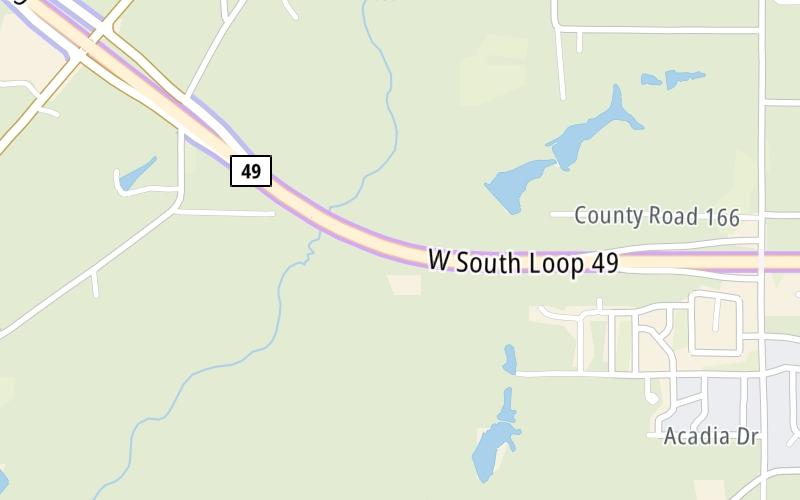 Static map of Toll 49 at Saline Creek Mainline Plaza