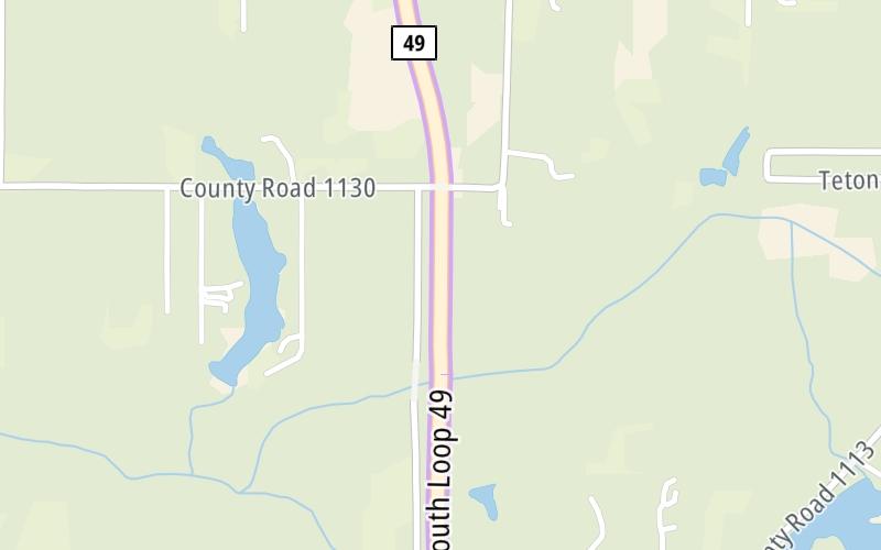 Static map of Toll 49 at SH 31 Mainline Plaza