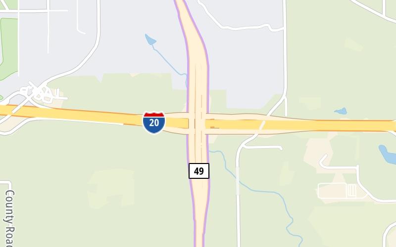 Static map of Toll 49 at Interstate 20