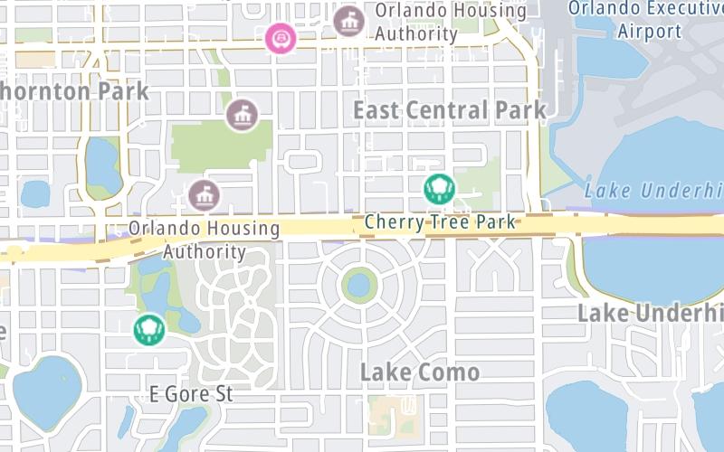 Static map of East West Expressway at Bumby Avenue