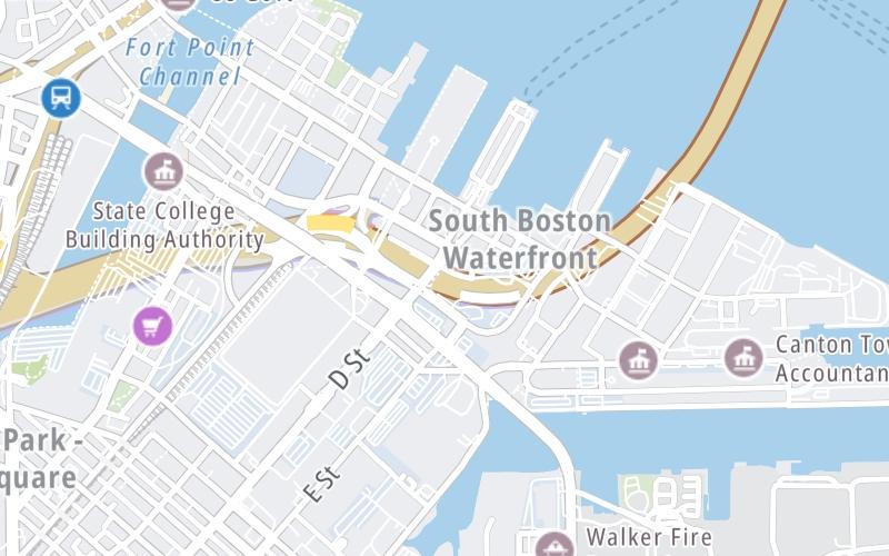 Static map of Ted Williams Tunnel at Westbound toll gantry