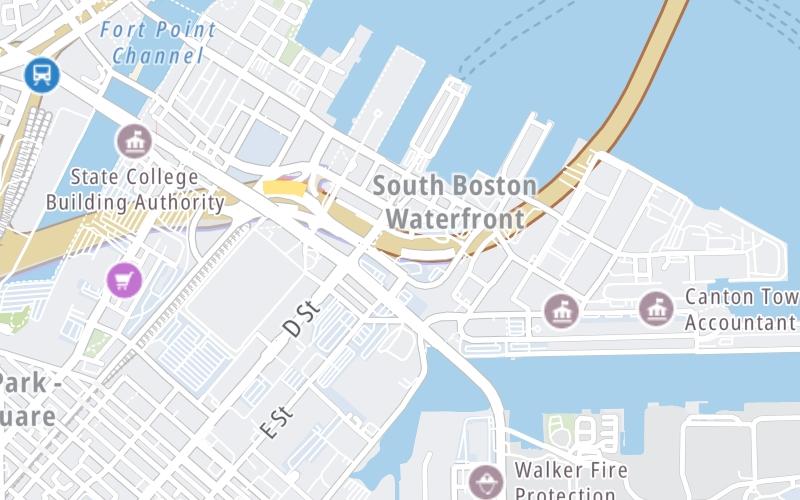 Static map of Ted Williams Tunnel at Eastbound toll gantry