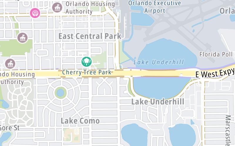 Static map of East West Expressway at Crystal Lake Drive