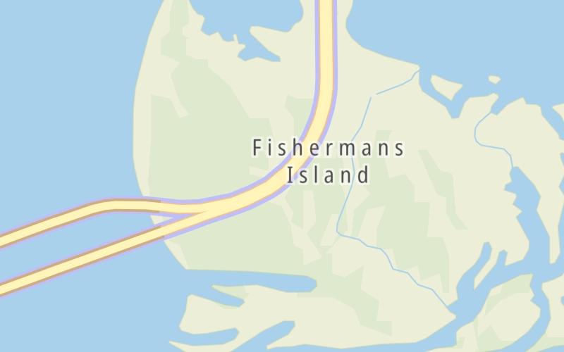 Static map of Chesapeake Bay Bridge Tunnel at Fishermans Island