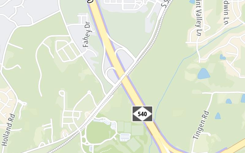 Static map of Triangle Expressway at Salem Street / Old US 1